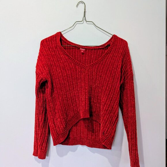 Guess Women's S Crop Retro 90's Sweater L 23.5 inches - Picture 1 of 7